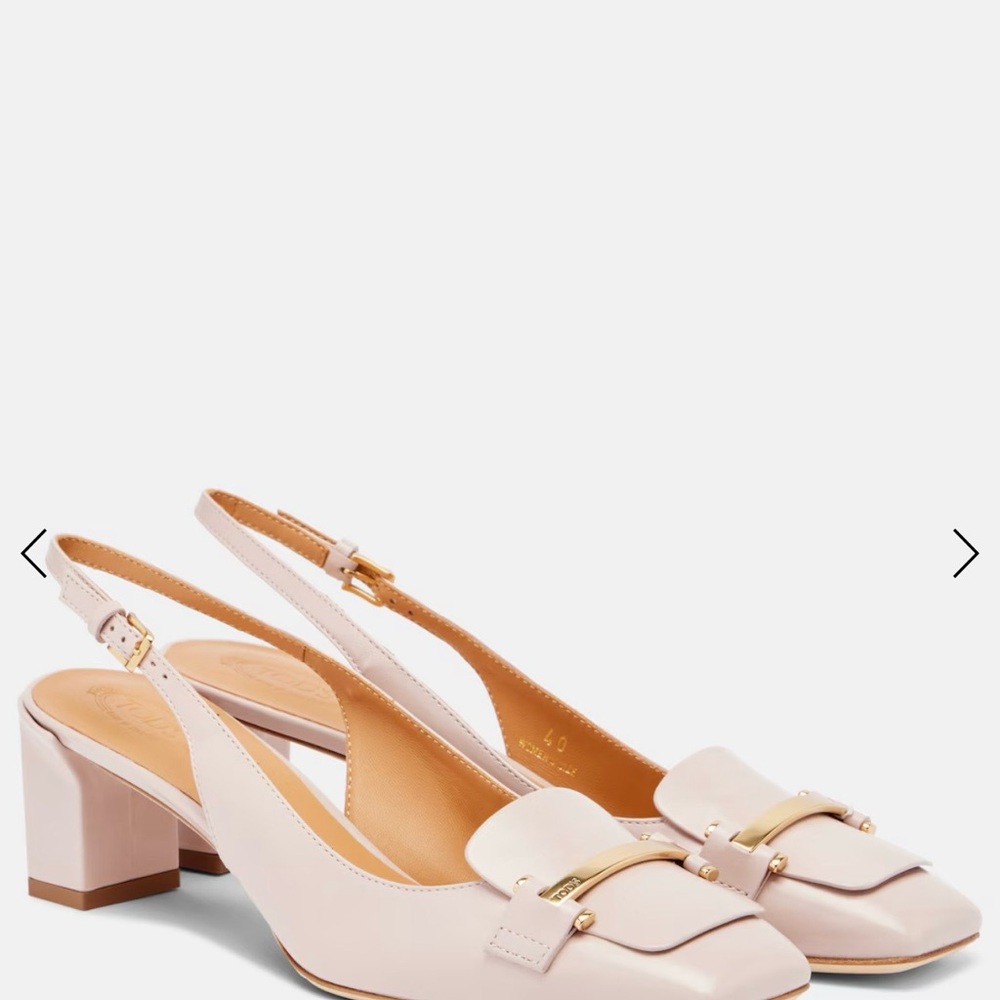 Tod's Light Pink Slingback Heels
